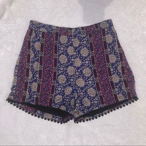 Floral Printed High Waisted Shorts